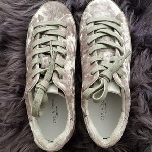 rag & bone plush velvet platform espadrilles US8 E